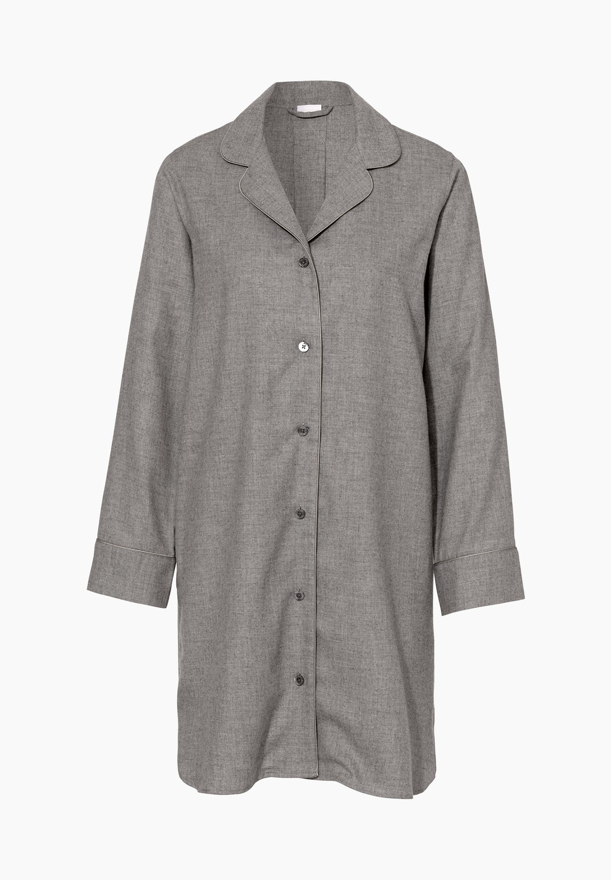 Cozy Flannel | Sleepshirt Long Sleeve - grey