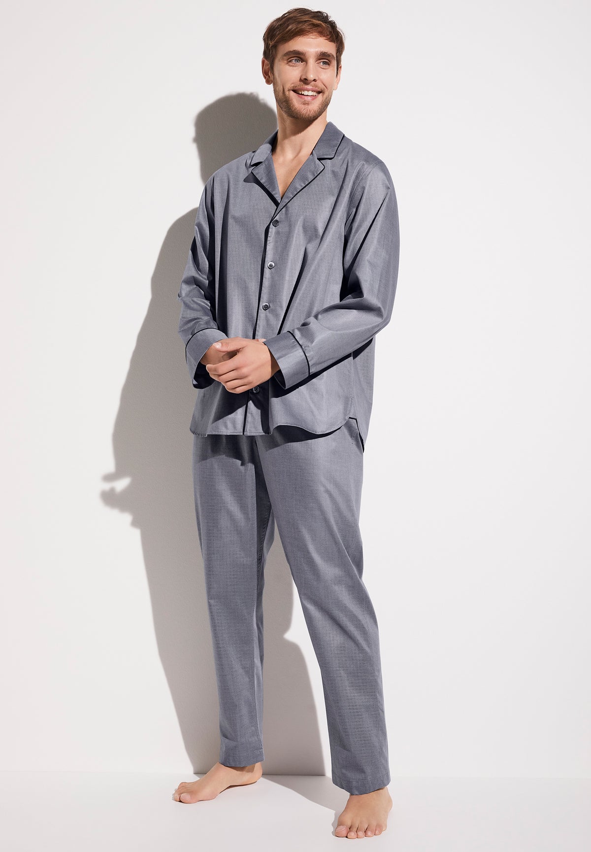 Luxury Jacquard | Pyjama lang - dark blue
