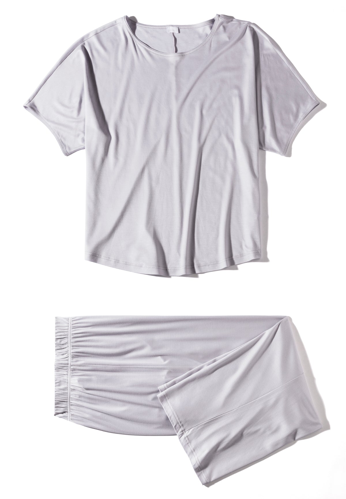 Sustainable Luxury | Pyjama Cropped Short Sleeve - soft lilac