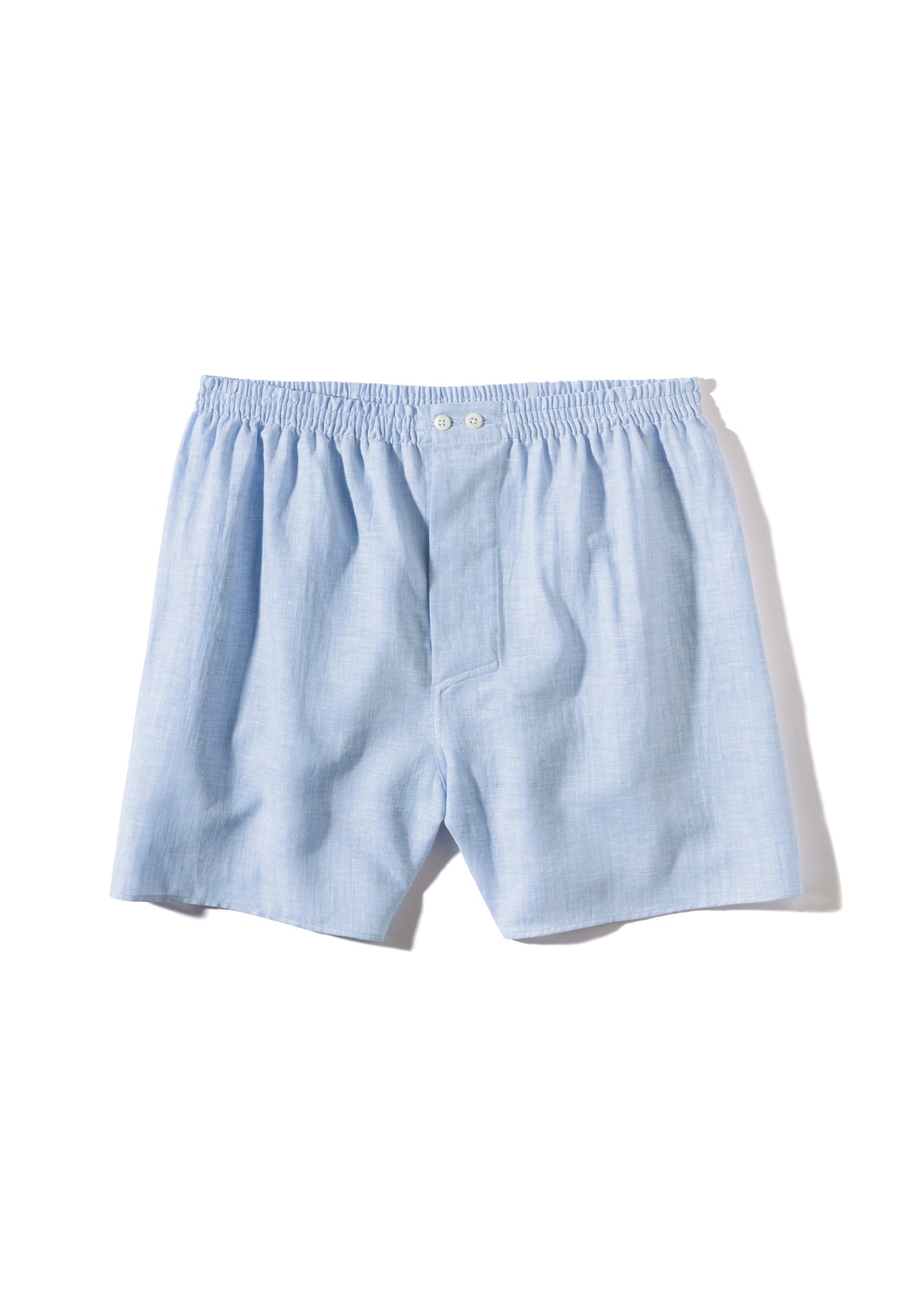 Linen Blend | Boxer Shorts - sky blue