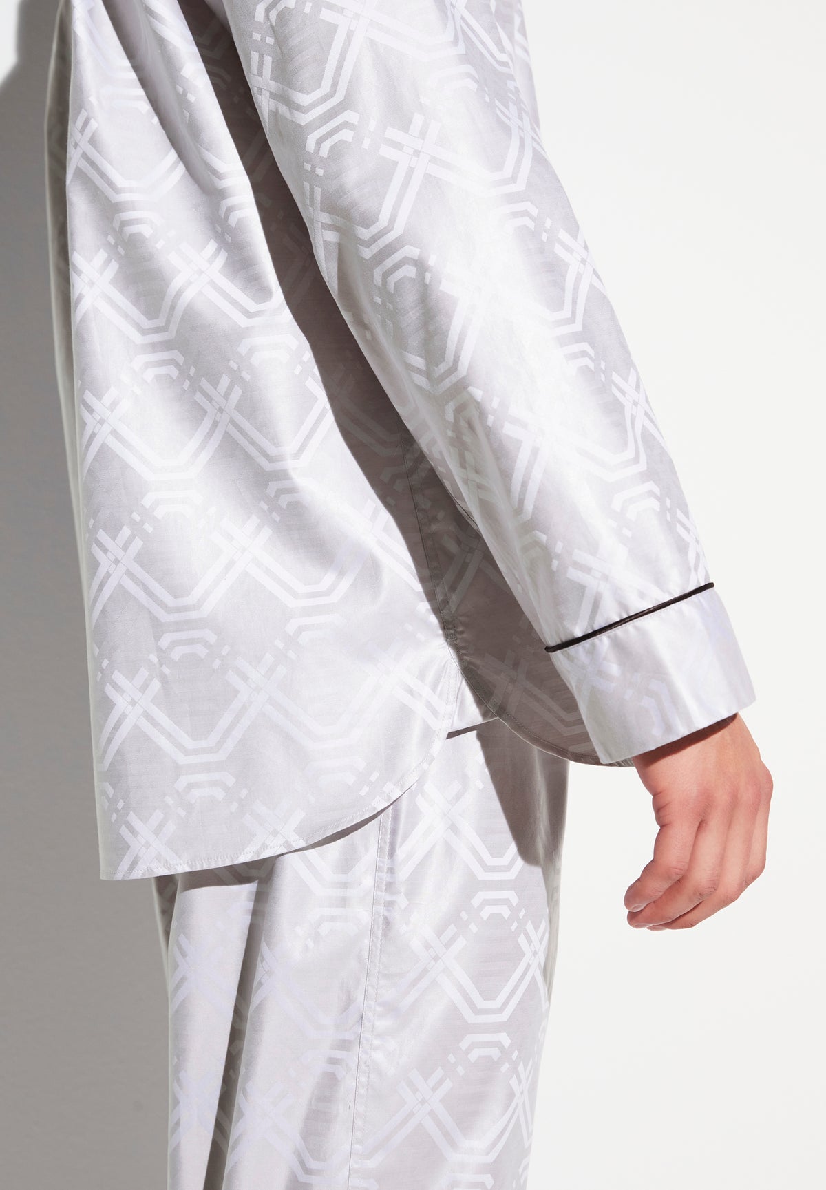 Luxury Jaquards | Pyjama longues - geo taupe