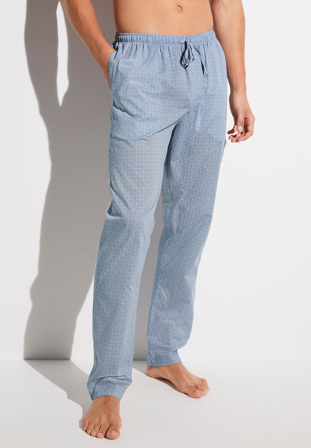 Cotton Voile Print | Pantalon - ditsy-geo light blue