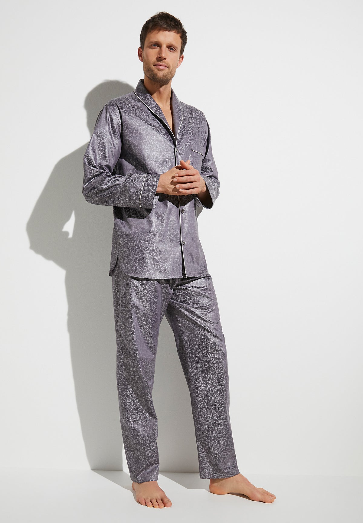 Luxury Jaquards | Pyjama lang - anthrazit
