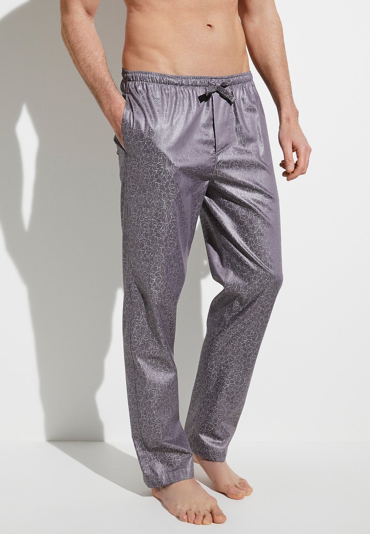 Luxury Jacquard | Pantalon - anthrazit
