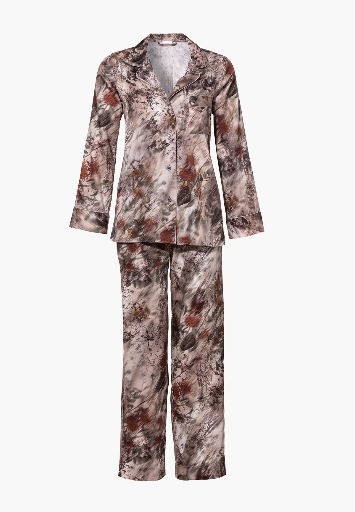 Cotton Sateen Print | Pyjama Long - winter florals