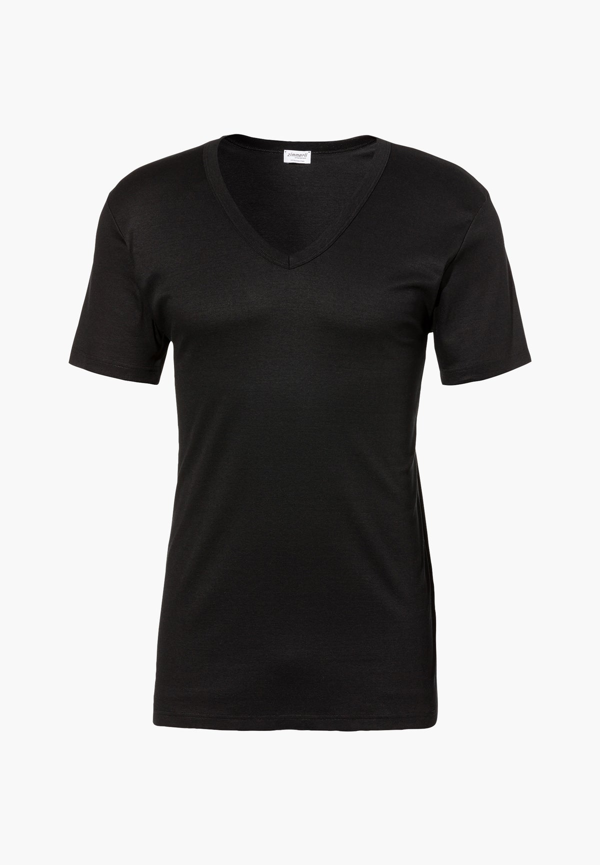 Business Class | T-Shirt kurzarm V-Ausschnitt - black