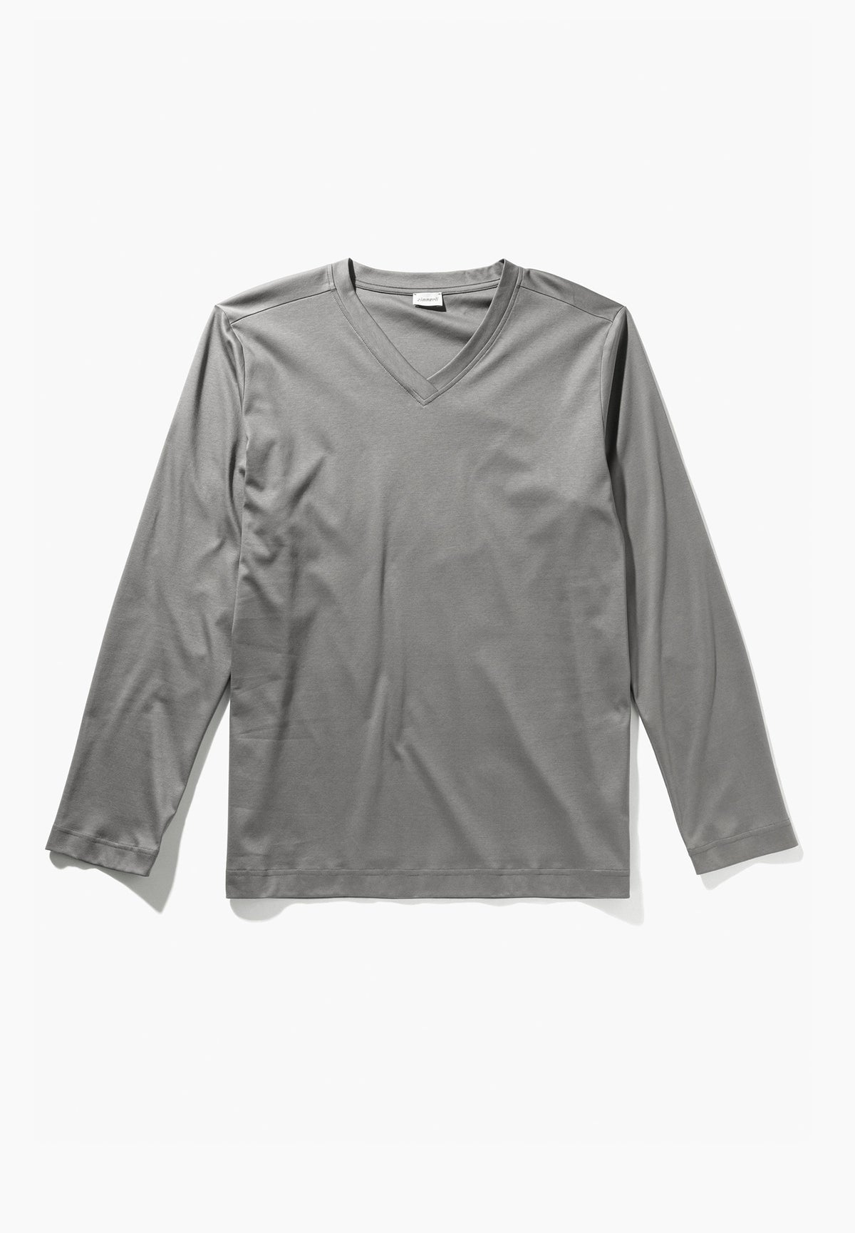 Supreme Green Cotton | T-Shirt à manches longues col en V - grey