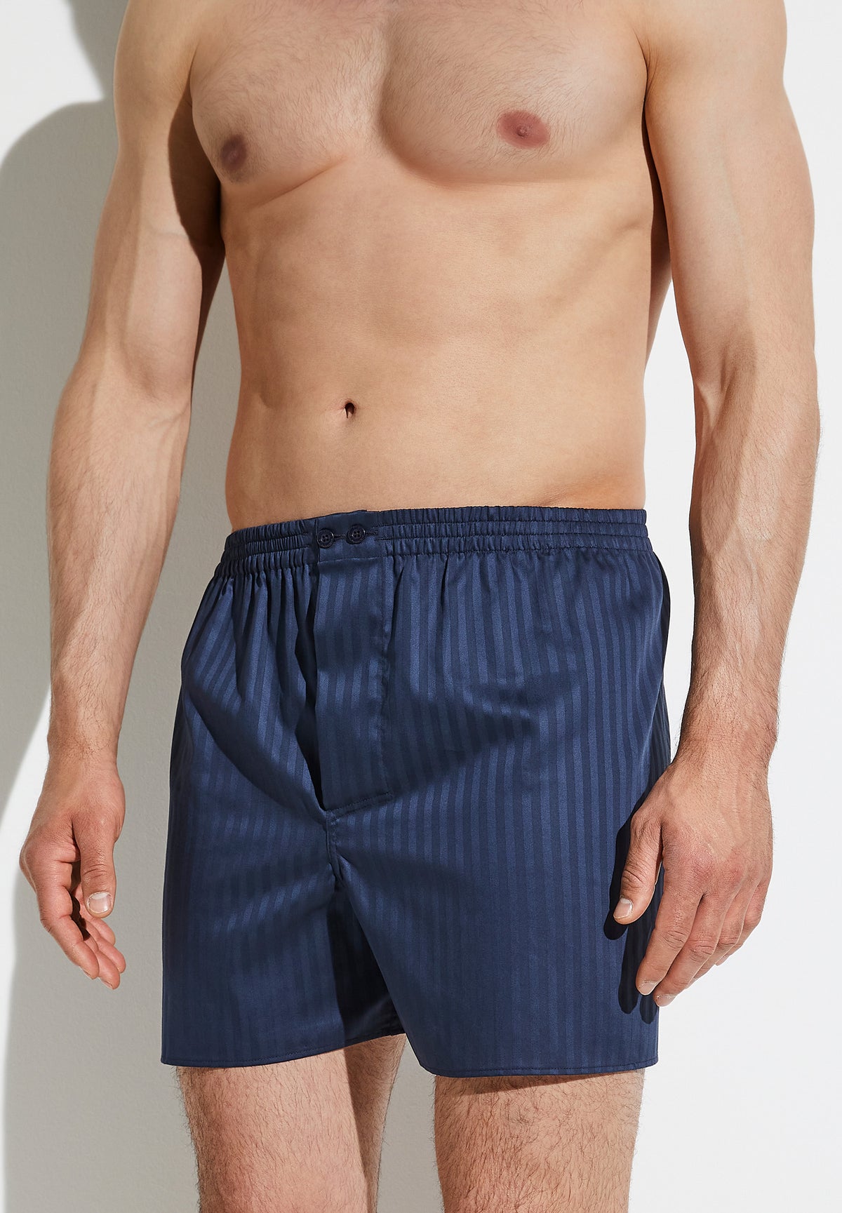 Luxury Swiss Voile | Boxer Shorts - navy