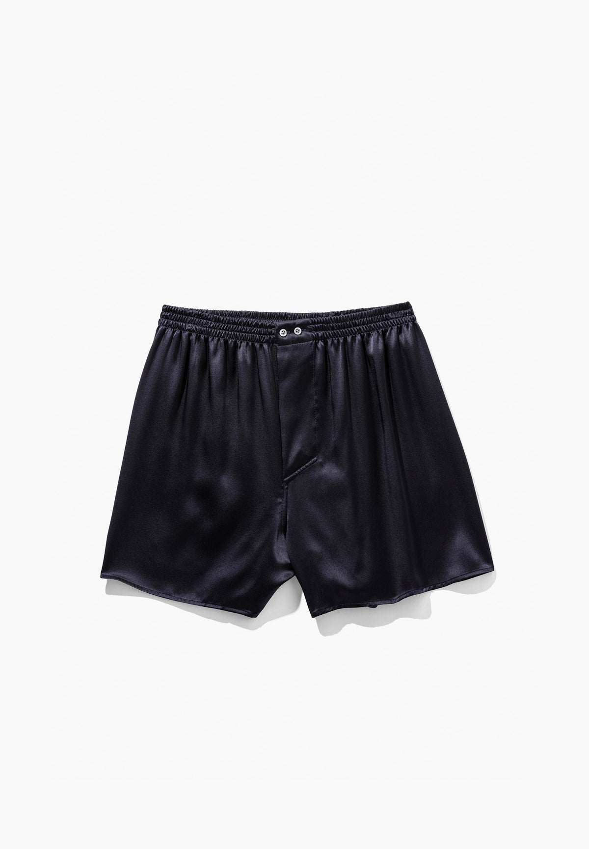 Silk Nightwear | Boxer Shorts - navy