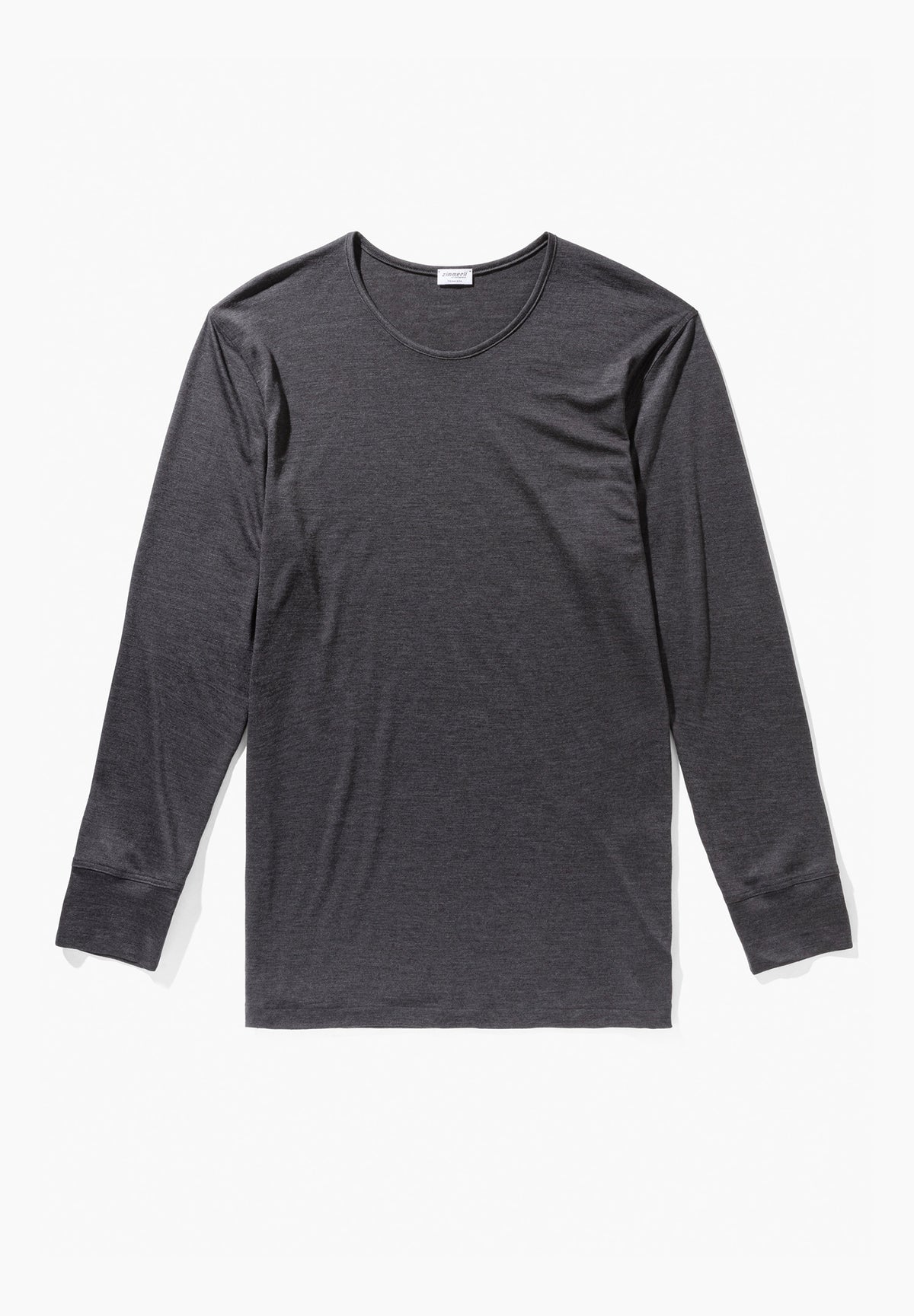 Wool &amp; Silk | T-Shirt langarm - charcoal