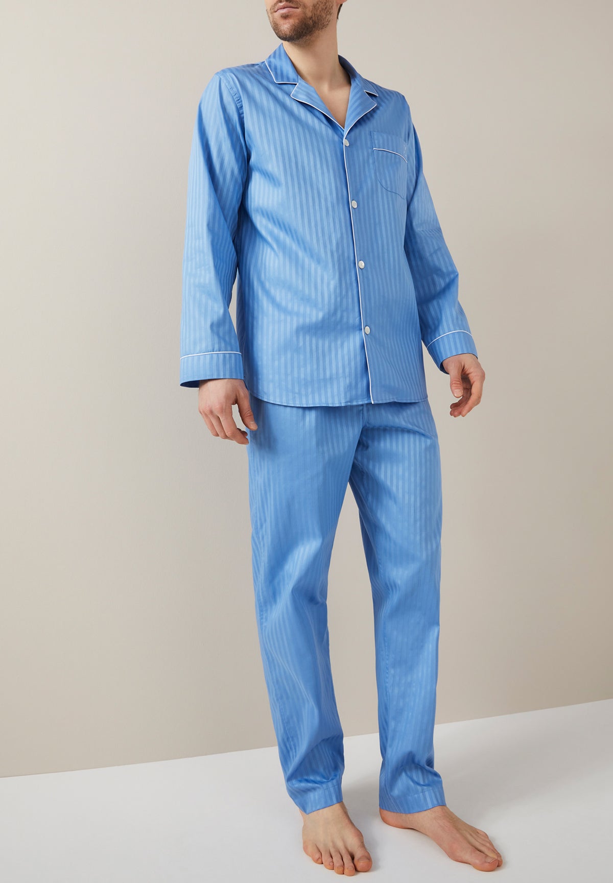 Luxury Swiss Voile | Pyjama Long - lake blue
