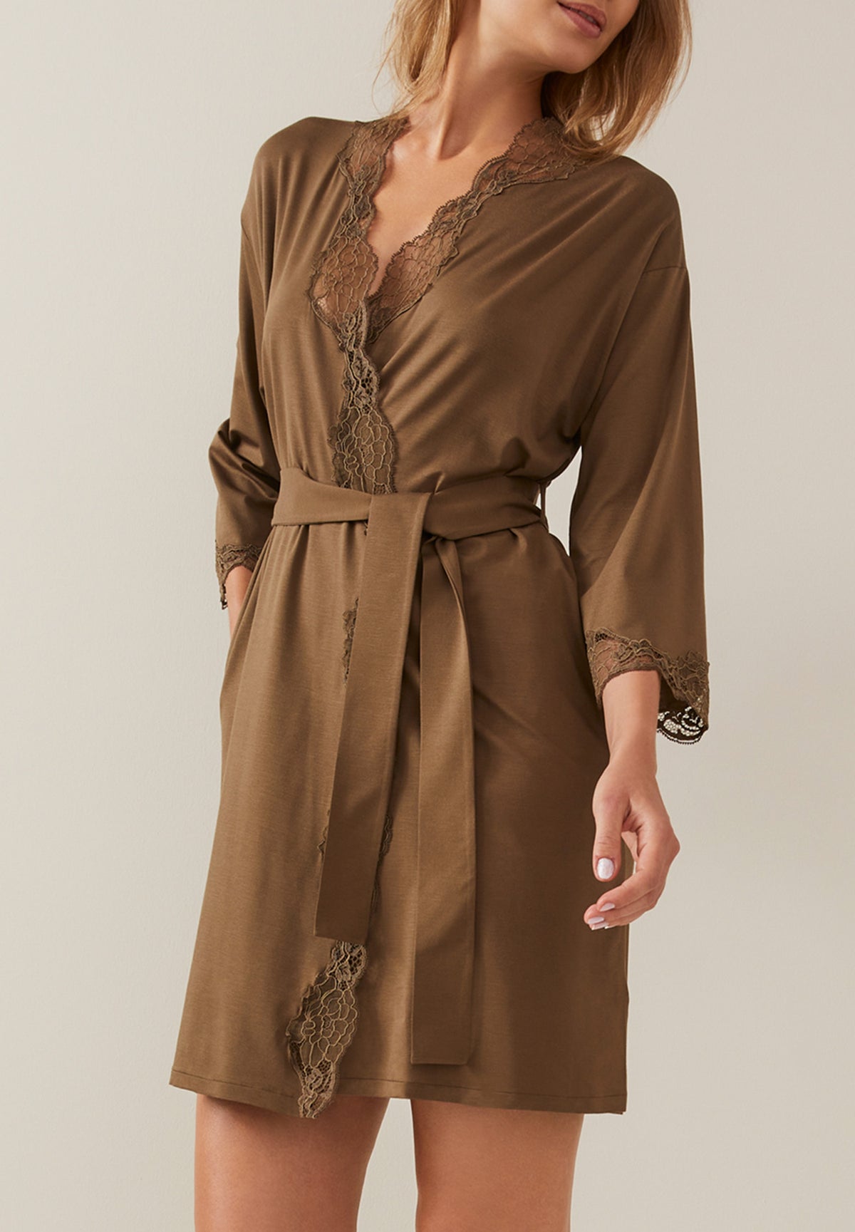 Sensual Fashion | Robe de chambre courte - brown