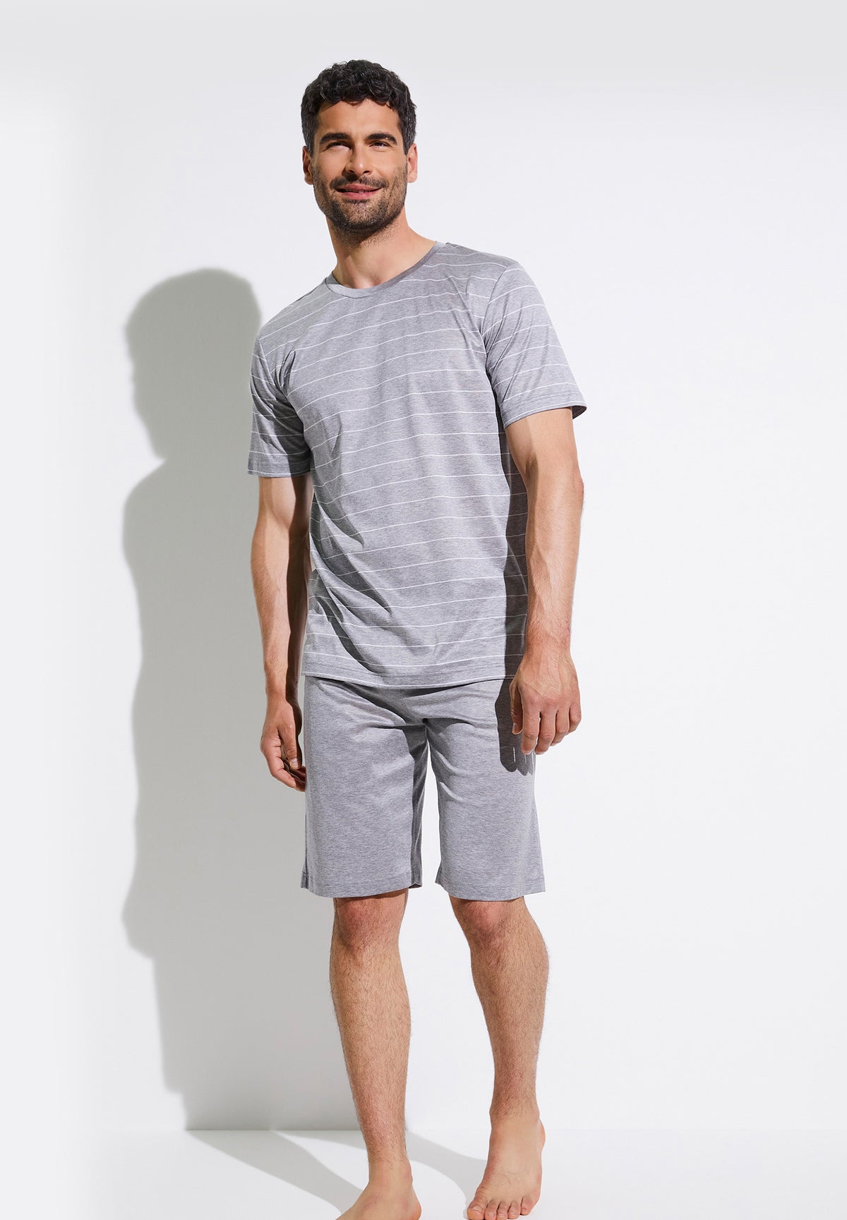 Filodiscozia Stripes | Pyjama kurz - light grey