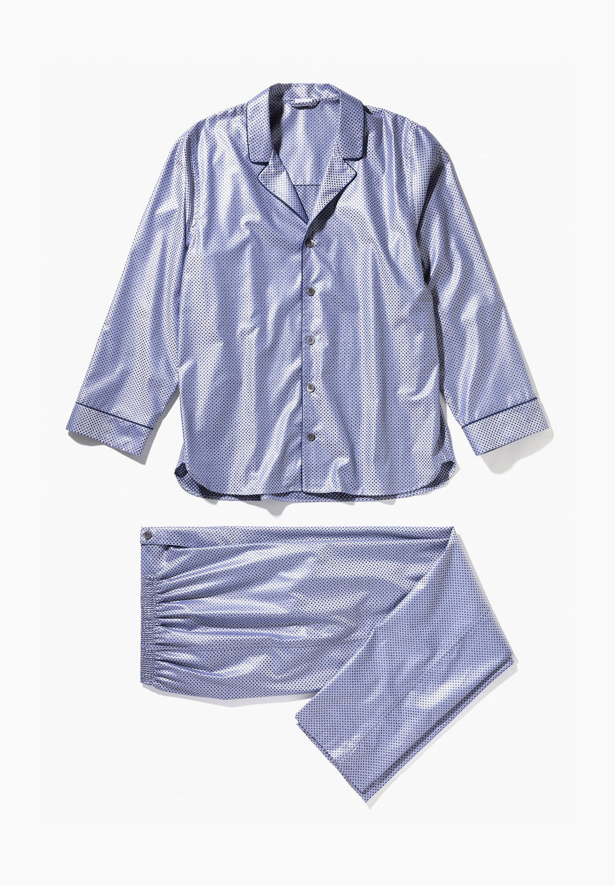 Luxury Jacquard | Pyjama Long - blue
