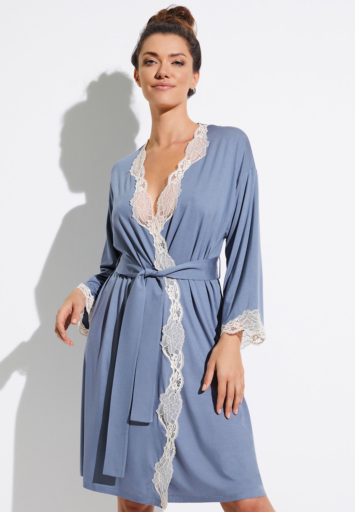 Sensual Fashion | Robe de chambre courte - dusty blue