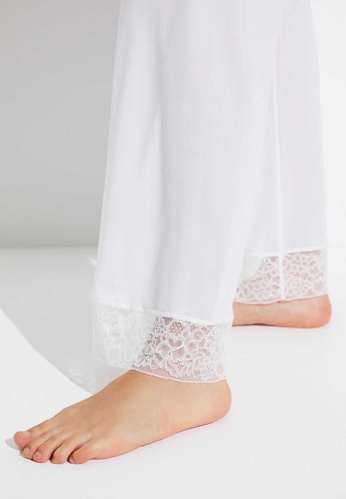 Silk Charmeuse | Pantalon - white